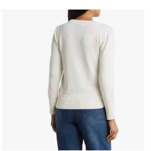 Design History Crochet Puff Sleeve Cotton Sweater Size large NWT Granny Square - Picture 2 of 10